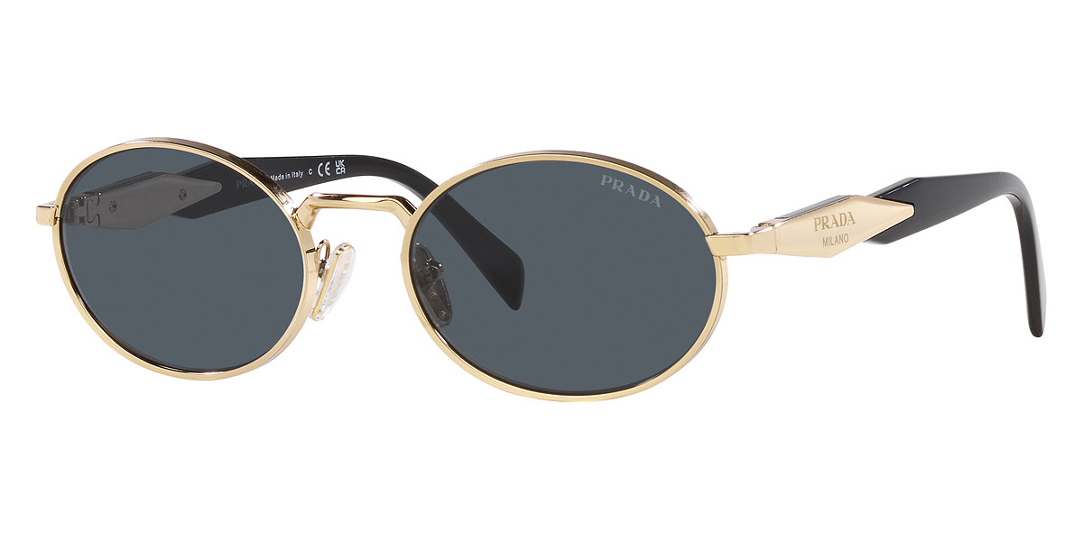 Prada PR 65ZS ZVN09T 55 Pale Gold And Black Sunglasses