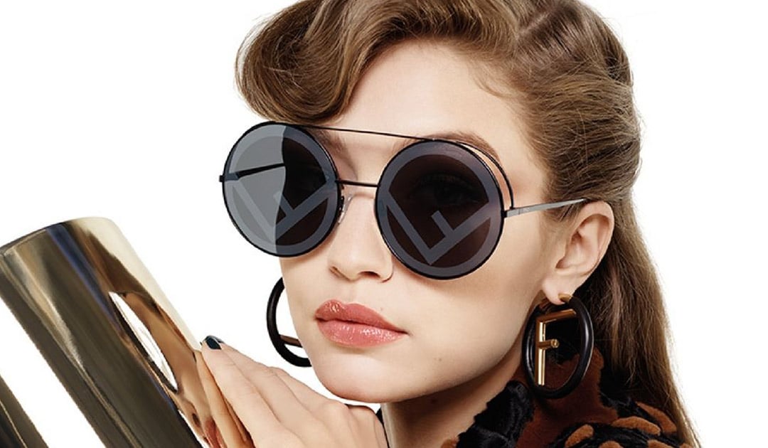 Fendi Fine Round Sunglasses in Black - Fendi