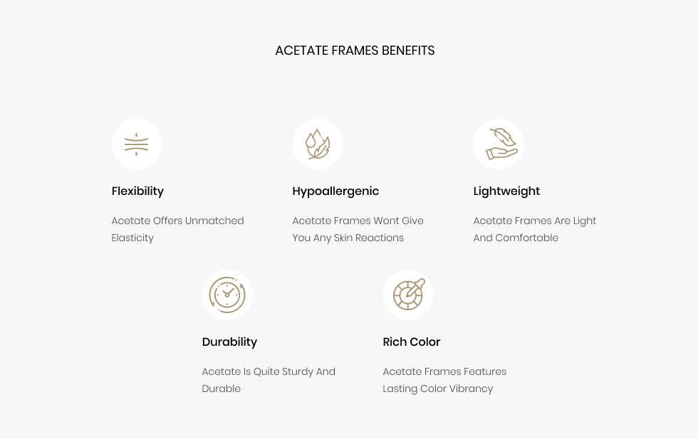 Acetate frames benefits