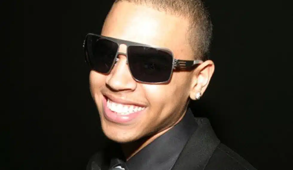 Chris Brown wearing ic! berlin oversized sunglasses