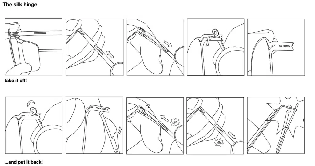Disassembling and assembling the silk hinge on ic! berlin frames