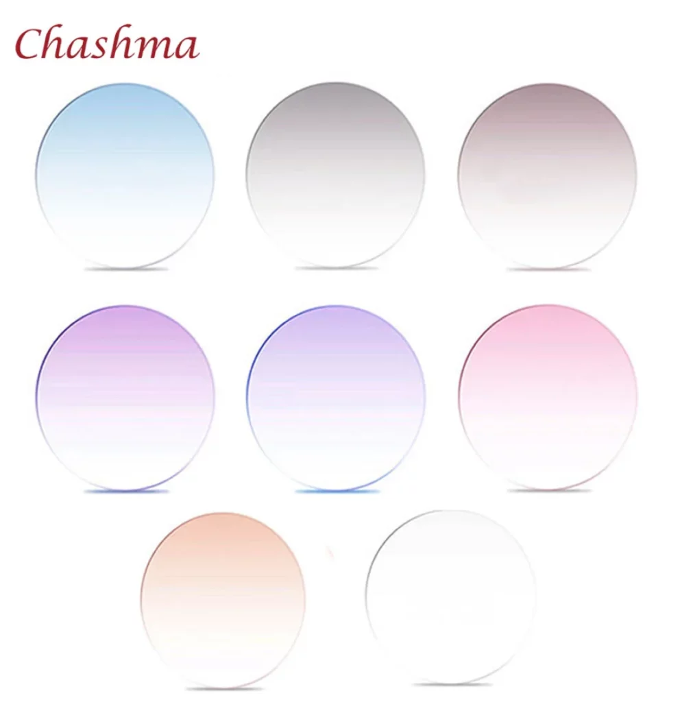 Gradient lenses in various colors