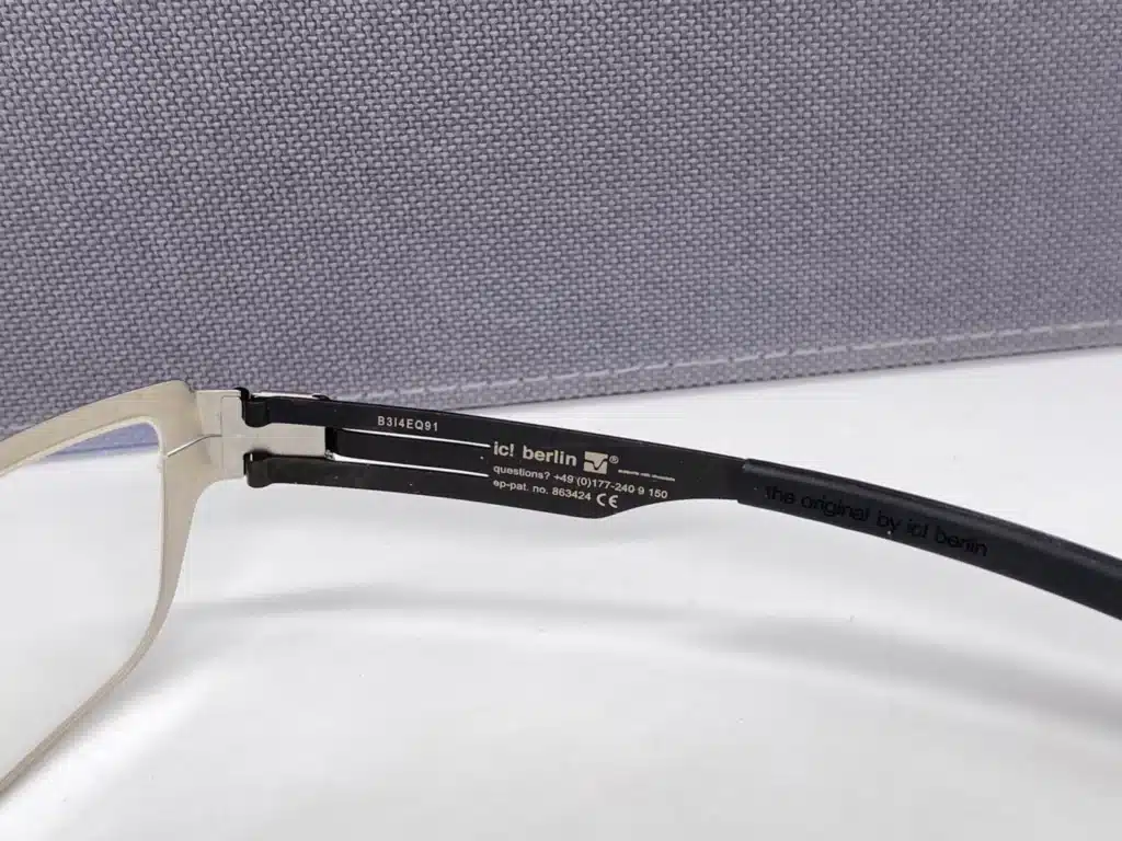 ic! berlin engraves serial number on each pair of glasses