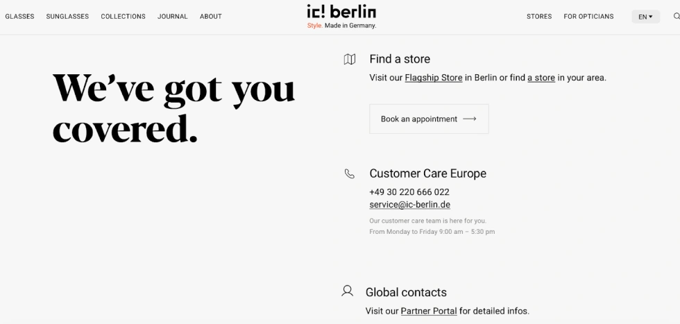 ic! berlin information for customers