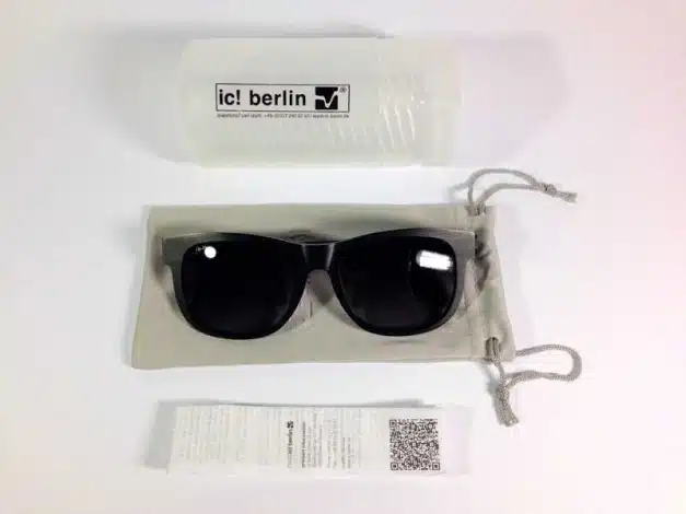 ic! berlin sunglasses with a microfiber bag and case