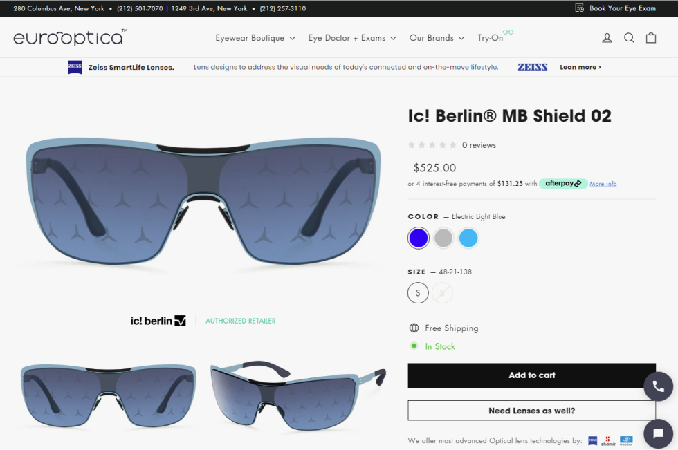 EuroOptica ic! berlin product page