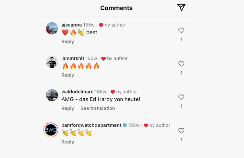 Comments on the ic! berlin's official Instagram page