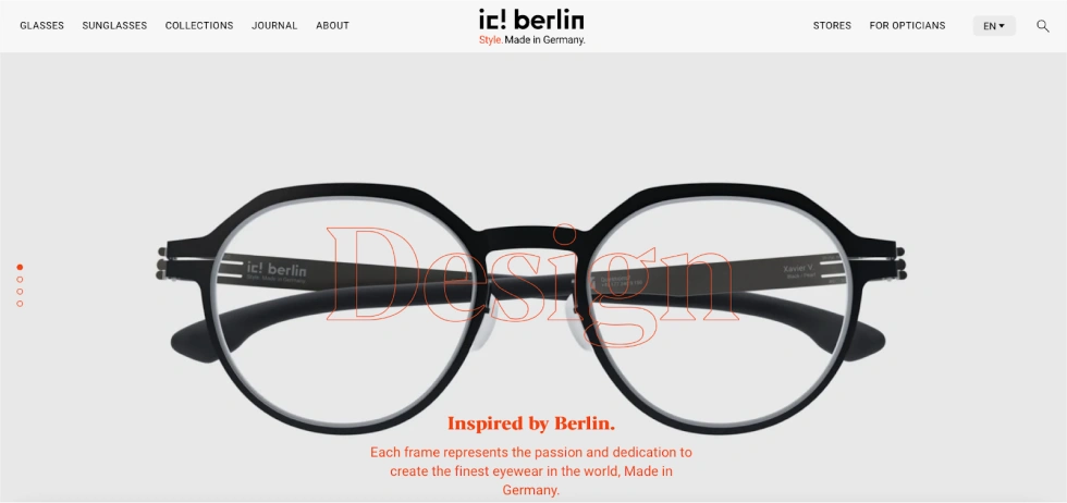 Screenshot from ic! berlin’s official website