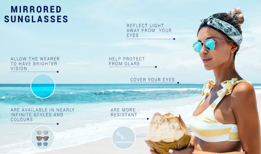 The main features of mirrored sunglasses
