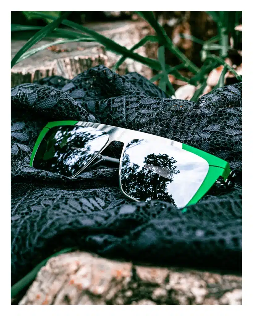 ic! berlin x Bibhu Mohapatra green sunglasses