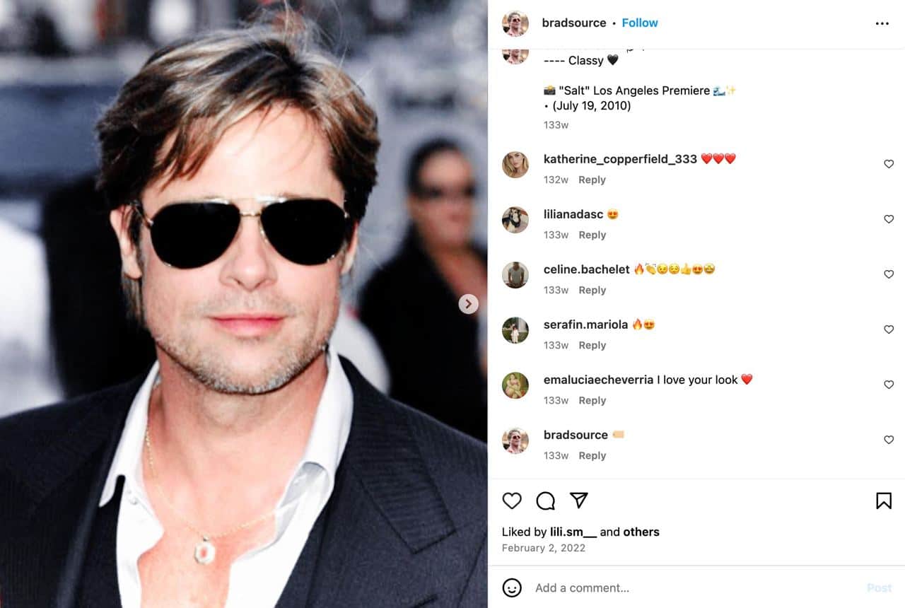 brad pitt sunglasses dolce gabbana insta