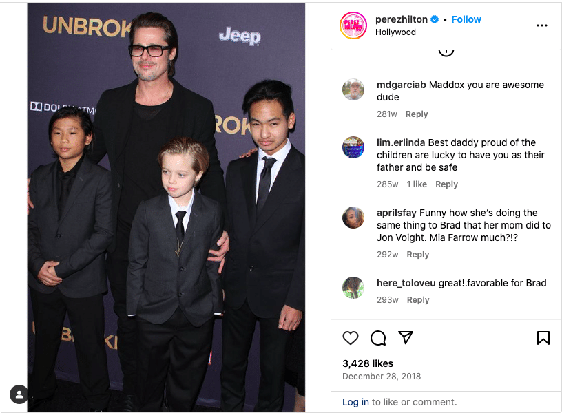 tom ford glasses brad pitt instagram