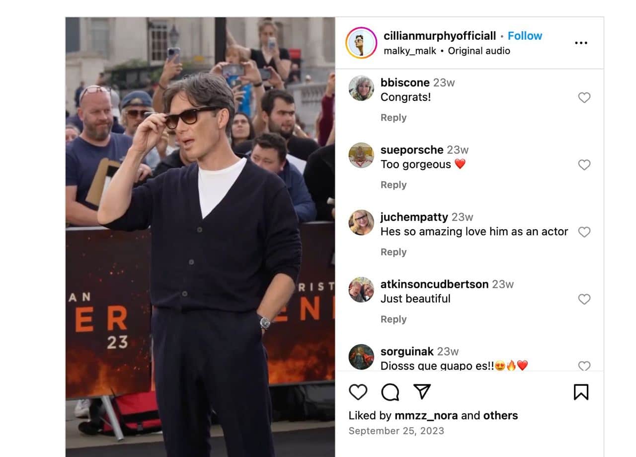 cillian murphy ray ban glasses instagram