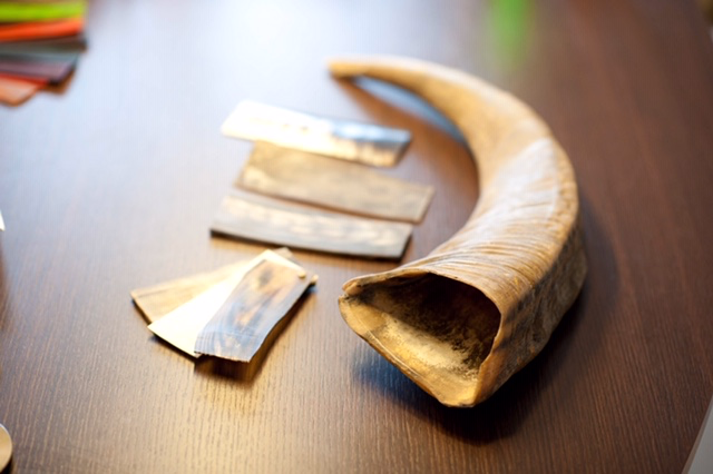 buffalo horn pieces used in cartier glasses production