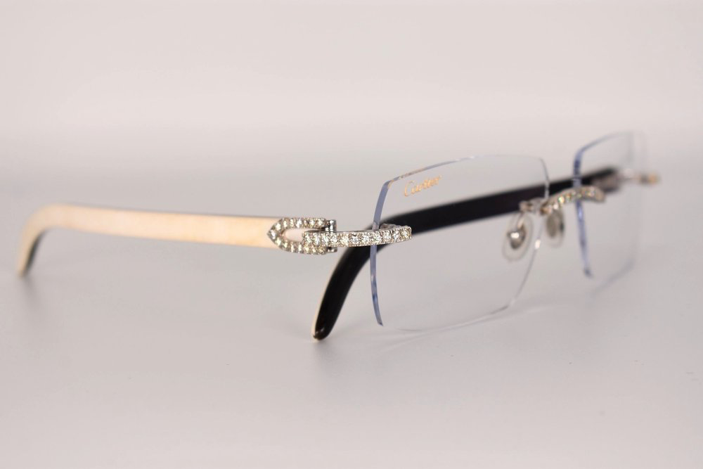 Cartier Buffalo Horn C Decor Diamond luxury eyeglasses