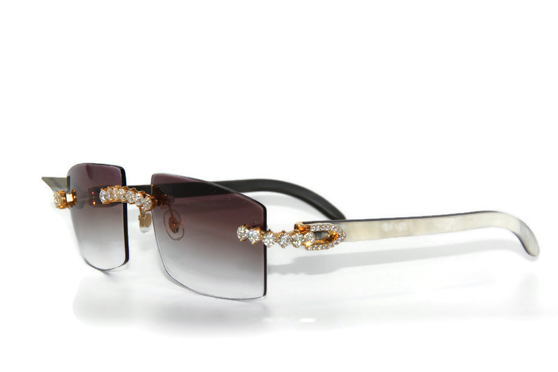 Cartier Buffalo Horn frames with diamonds