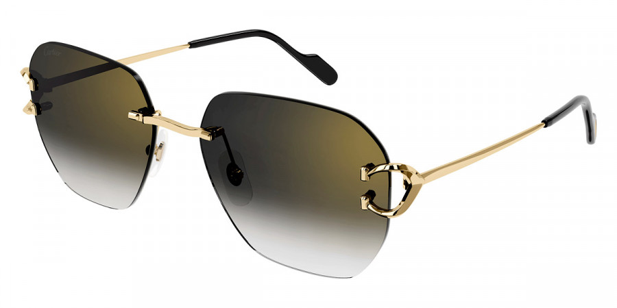 Cartier CT0394S-0021-58-Gold Signature C De Cartier Sunglasses for Men