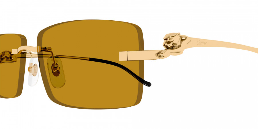 Gold Panthère De Cartier sunglasses