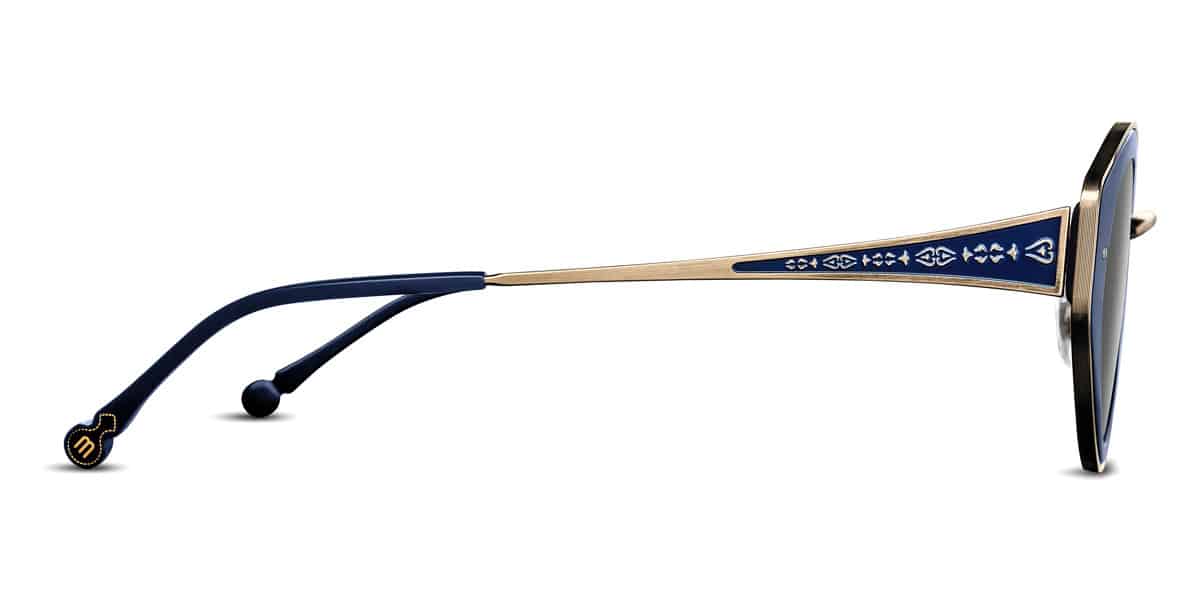 Matsuda™ M3120 MNV-BG 52 - Matte Navy/Brushed Gold