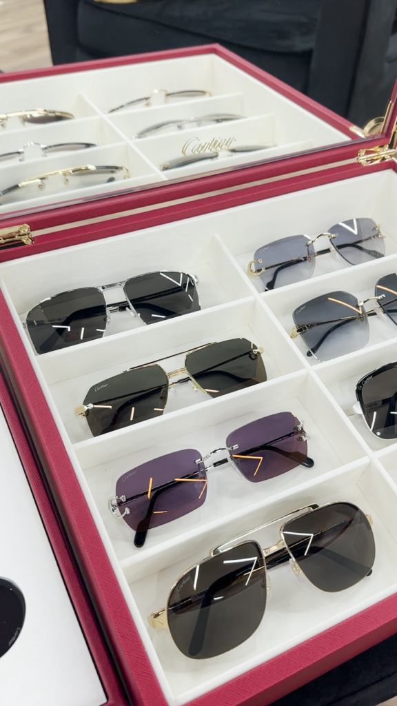 The assortment of Cartier sunglasses