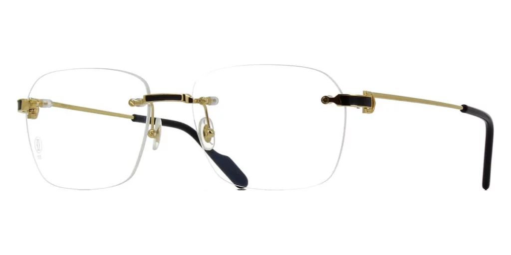 CT0343O Signature C de Cartier black/gold eyeglasses