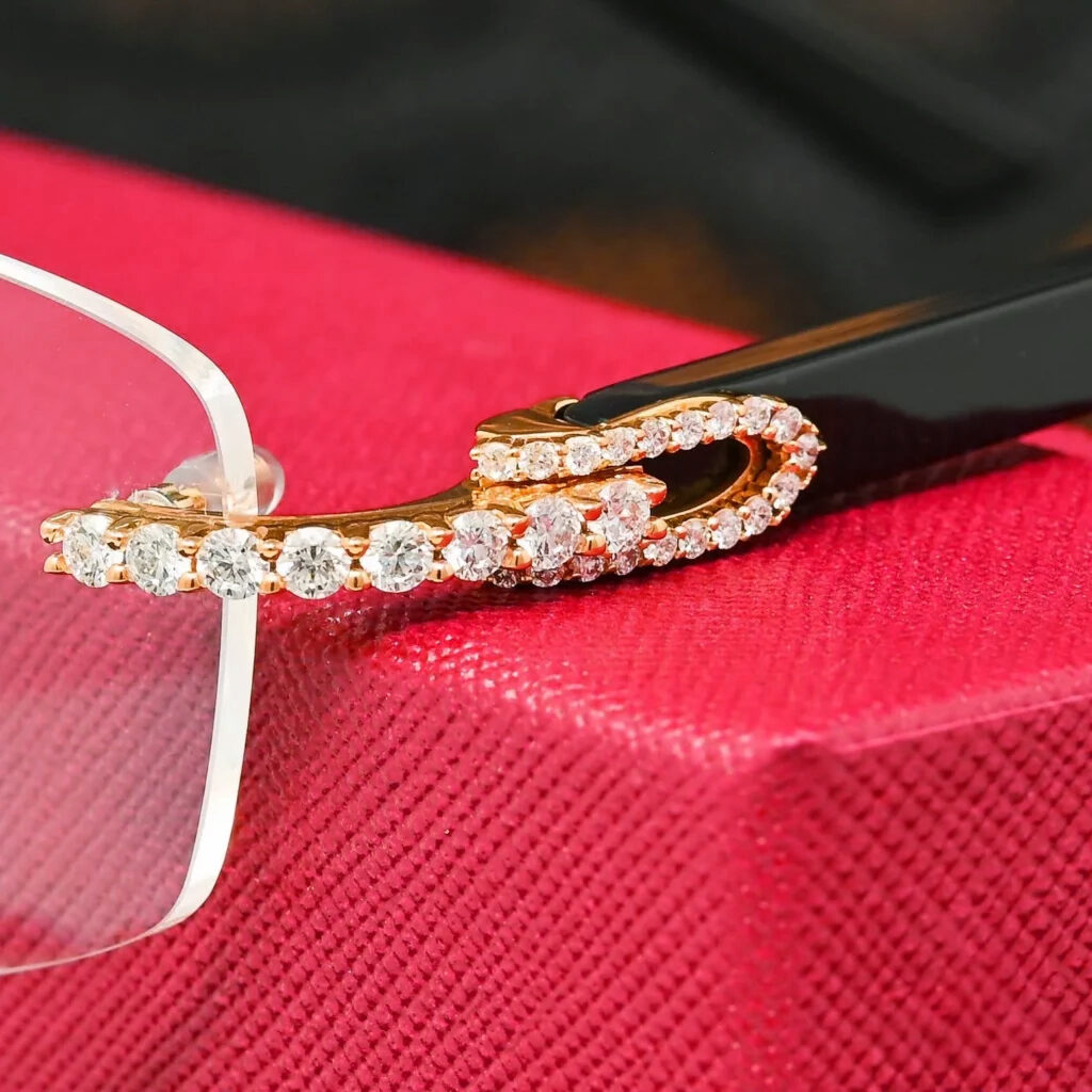 4.00CT diamonds in Cartier glasses