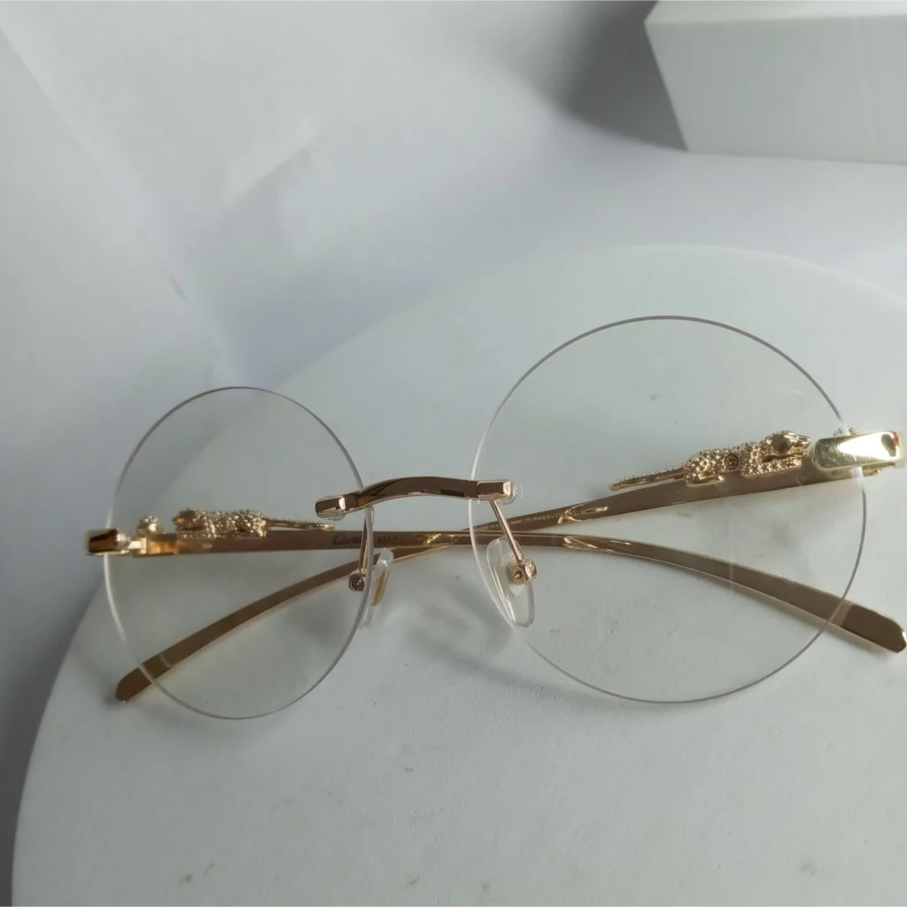 Cartier rimless round frames