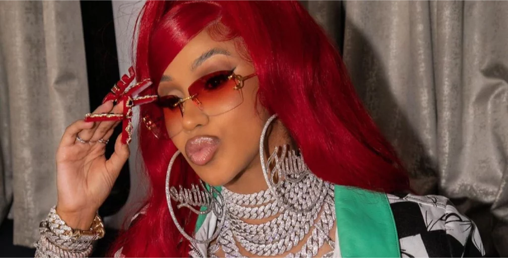 Cardi B in eye-catching rimless Cartier sunglasses