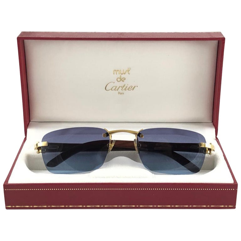 Cartier C Decor rimless shades in box