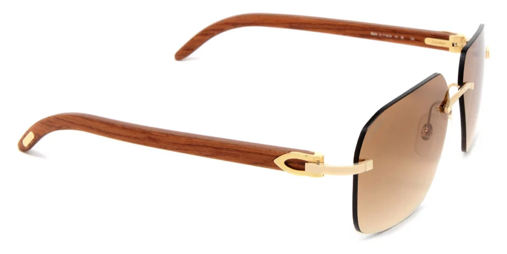 Cartier CT0041RS C Décor rimless sunglasses side view