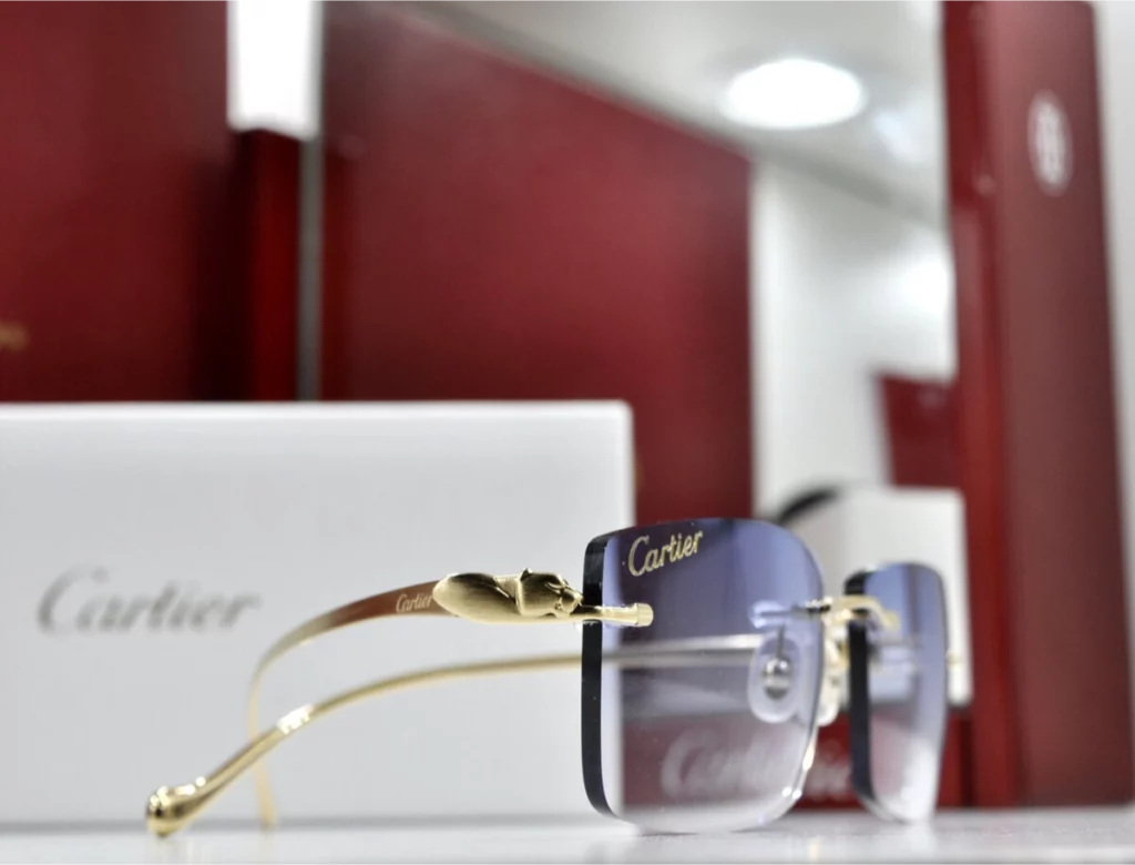 Panthere de Cartier rimless frames