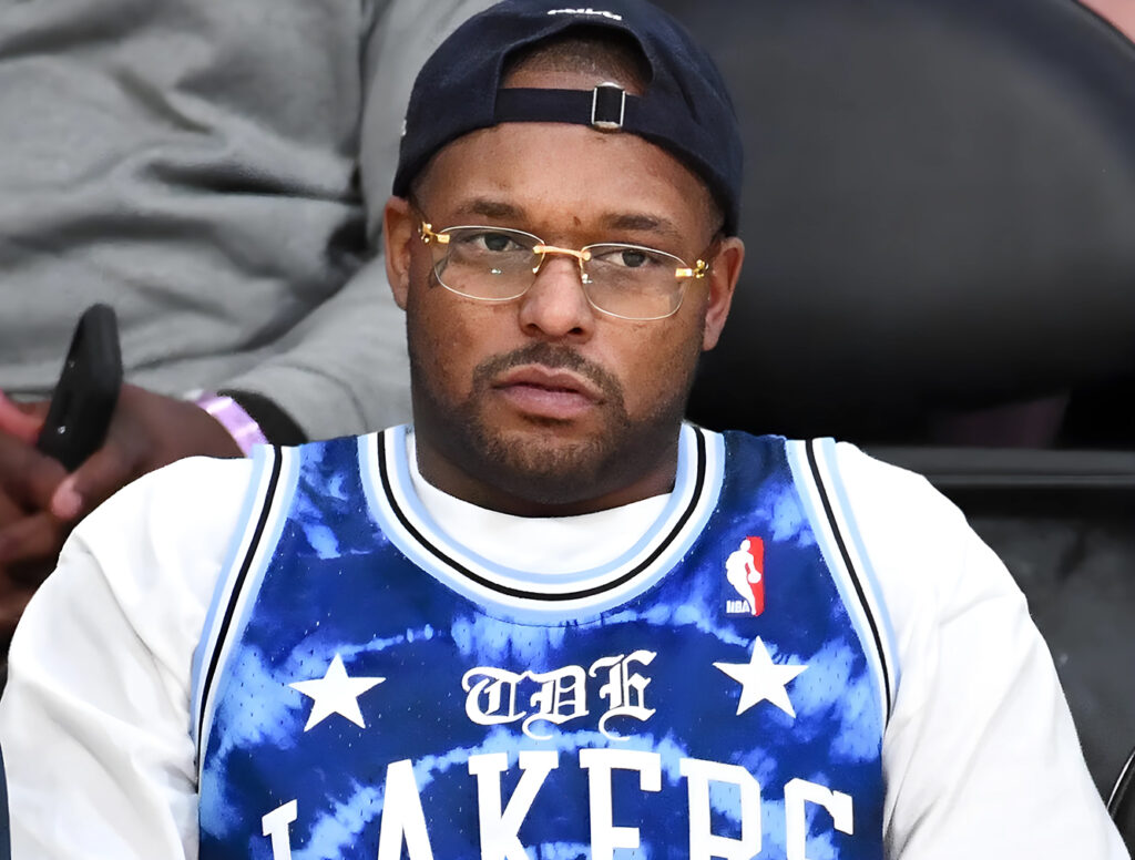 American rapper Schoolboy Q in rimless eyeglasses by Cartier