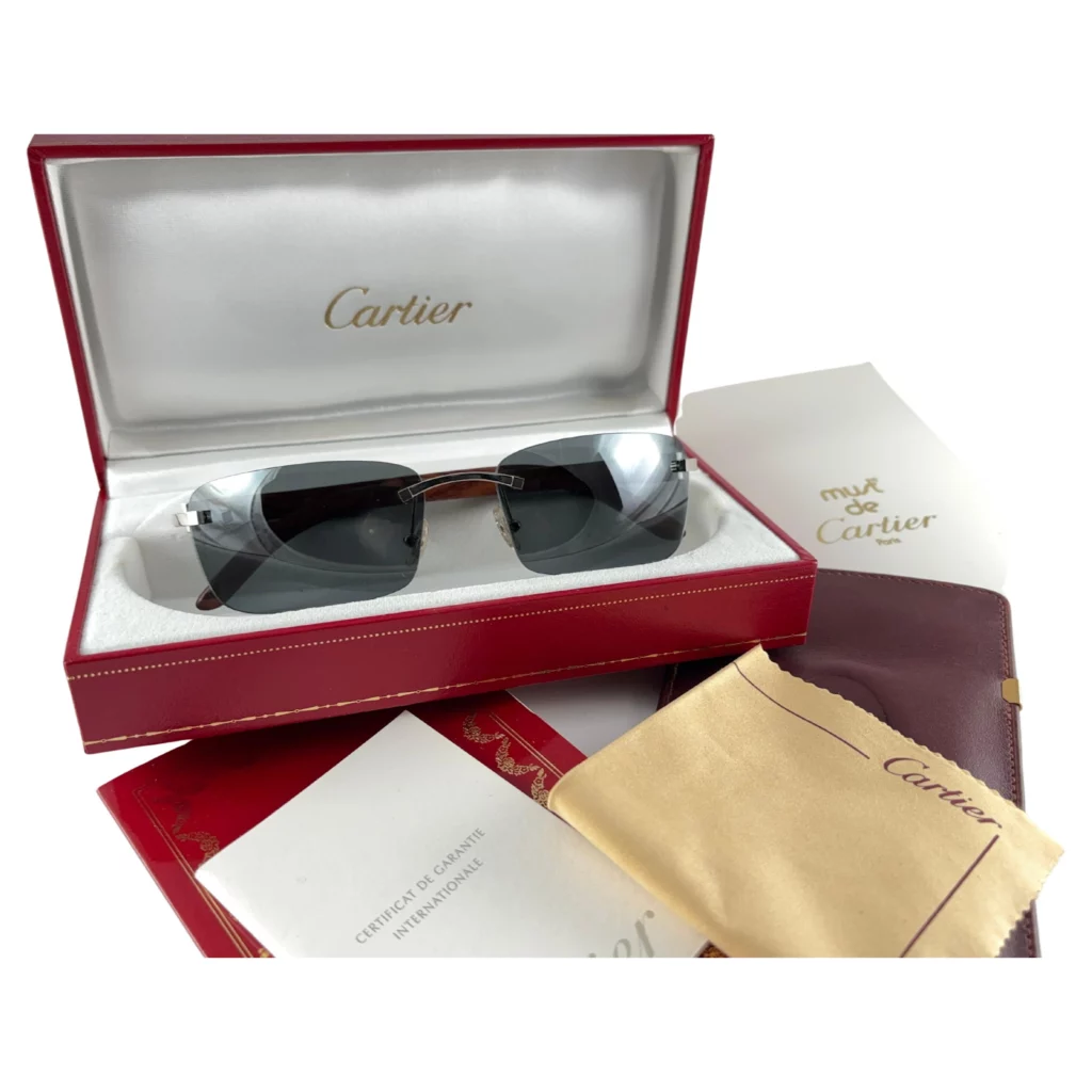 Cartier genuine glasses with certificate, box, and microfiber cloth