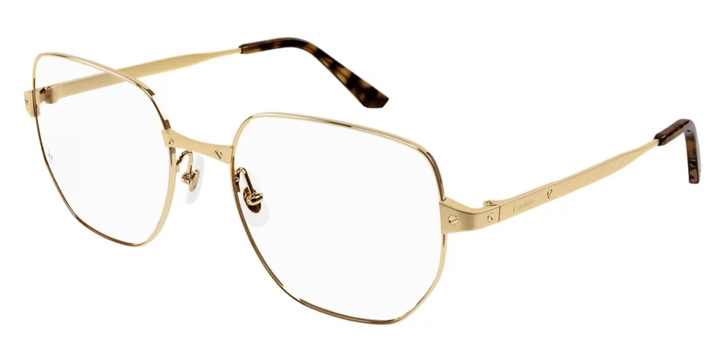 CT0339O Santos De Cartier gold women's eyeglasses