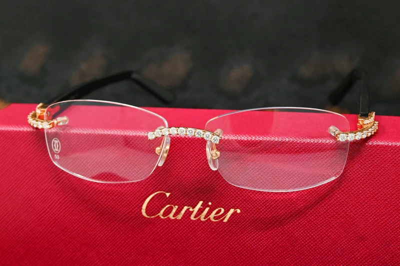 Diamond eyeglasses by Cartier