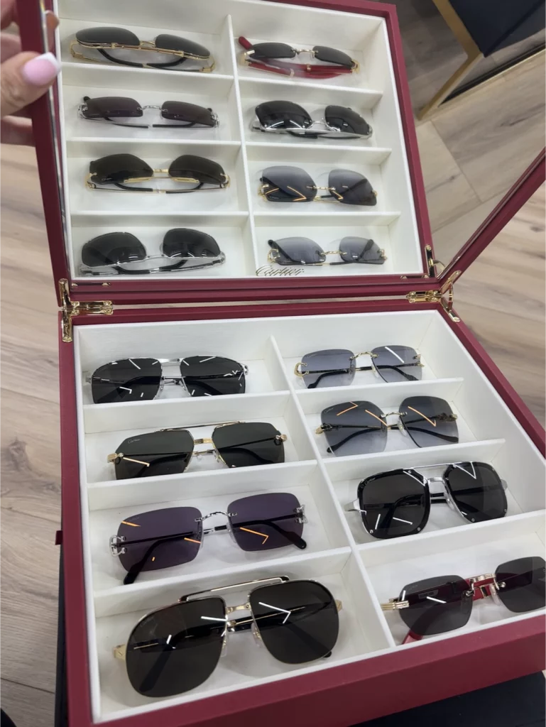 The assortment of Cartier authentic frames