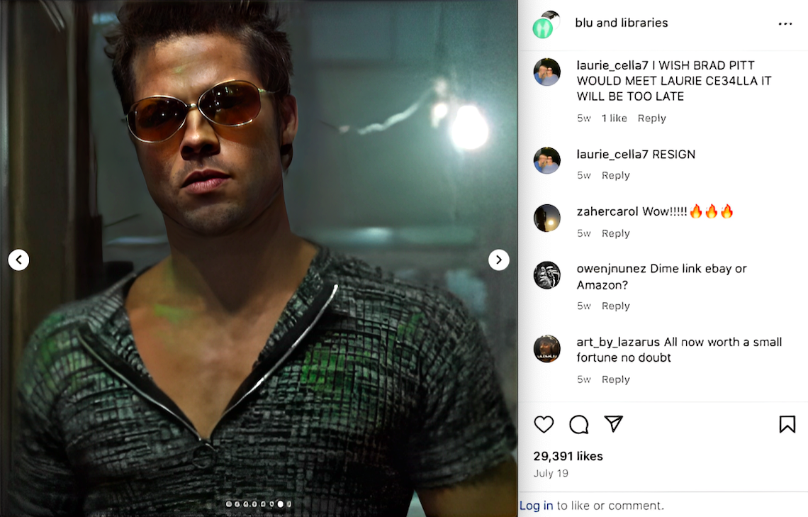 brad pitt sunglasses instagram