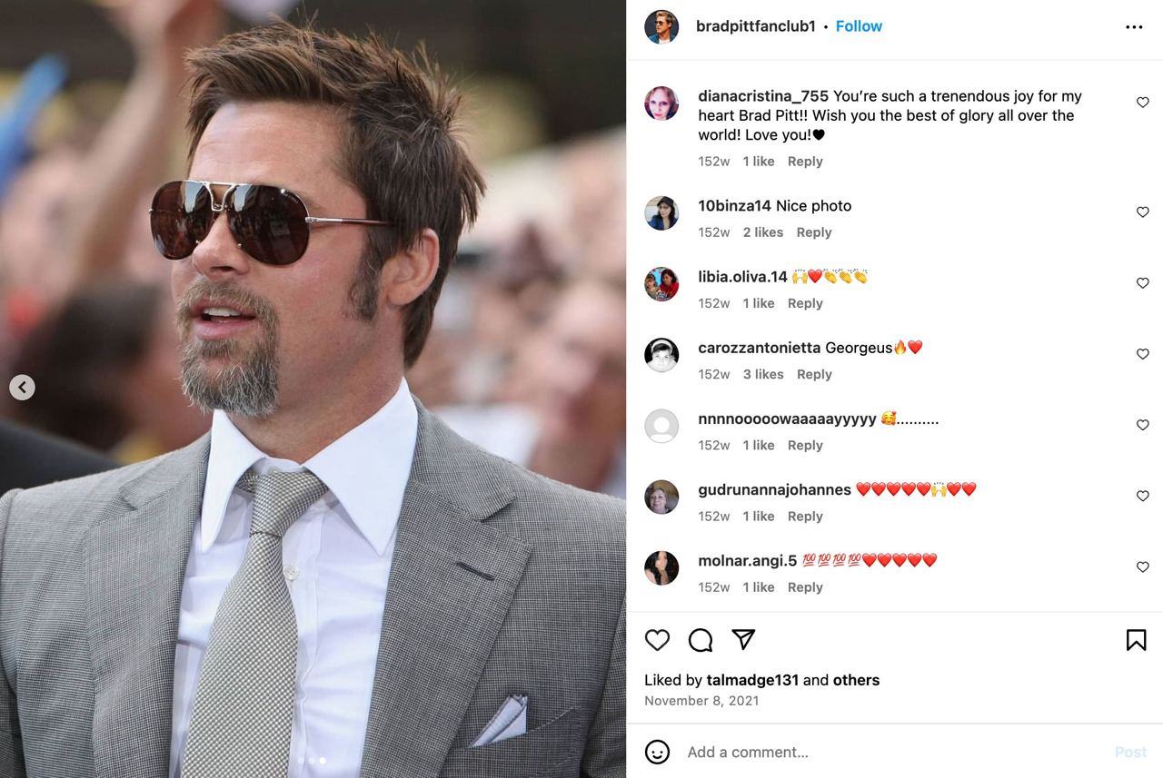 brad pitt shades porsche instagram