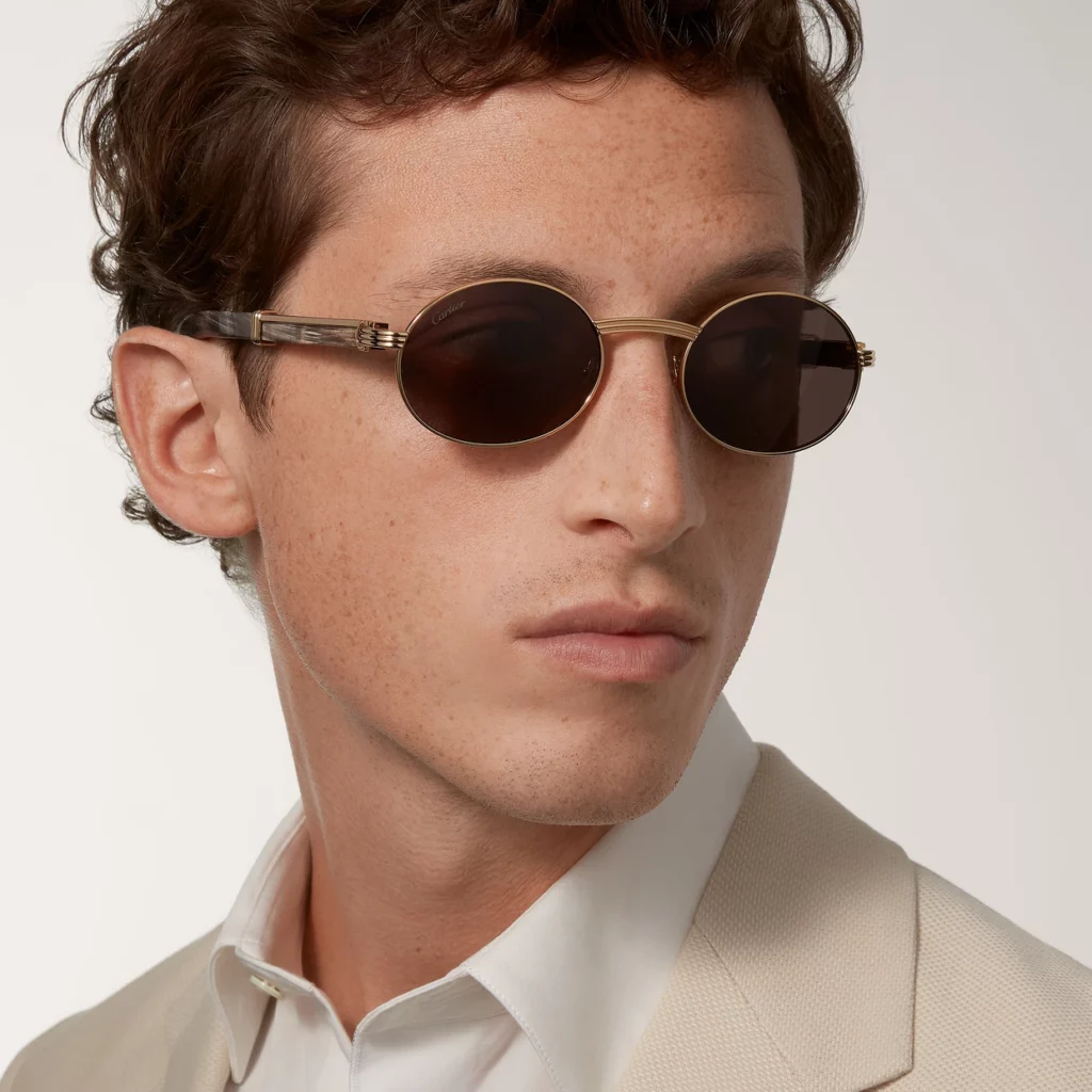 f Cartier buffalo horn sunglasses