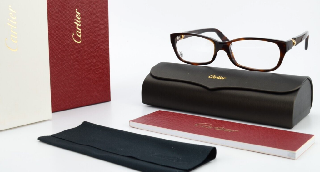 Cartier original glasses with a protective case and microfiber for cleaning