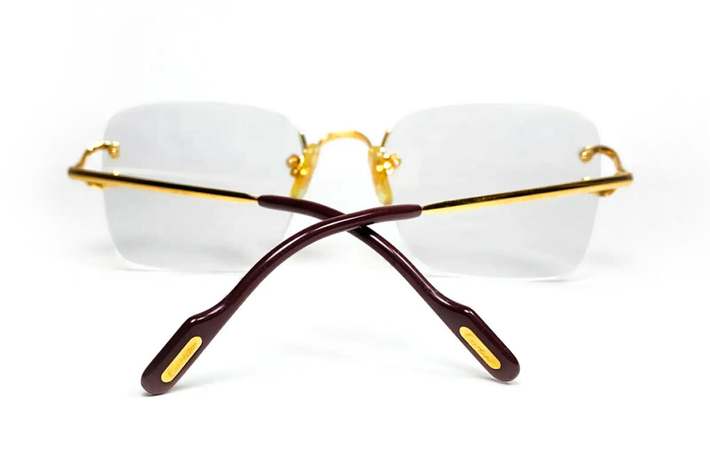 Cartier C Décor elegant rimless glasses