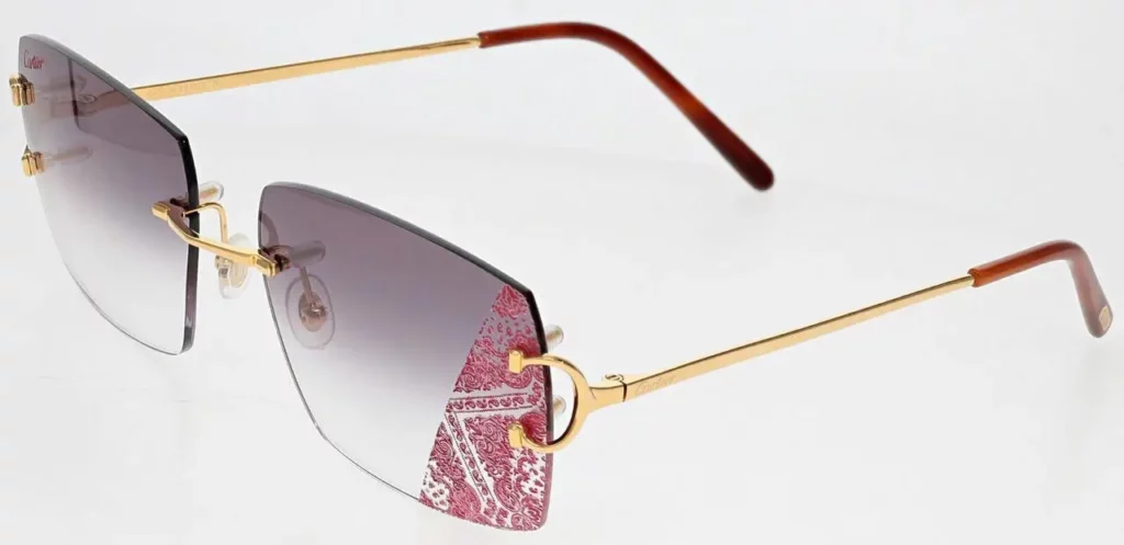 Cartier C Décor glasses with custom tapa gray lens