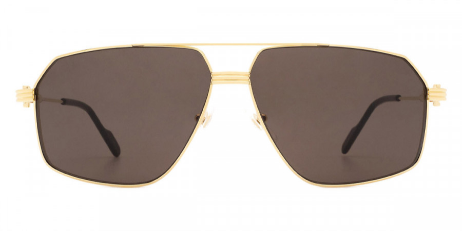 Cartier CT0270S 004 61 sunglasses in Gold with Green finish lenses