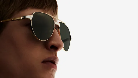 Stylish aviator shades Cartier