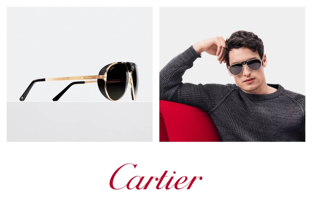 Cartier luxury aviator sunglasses