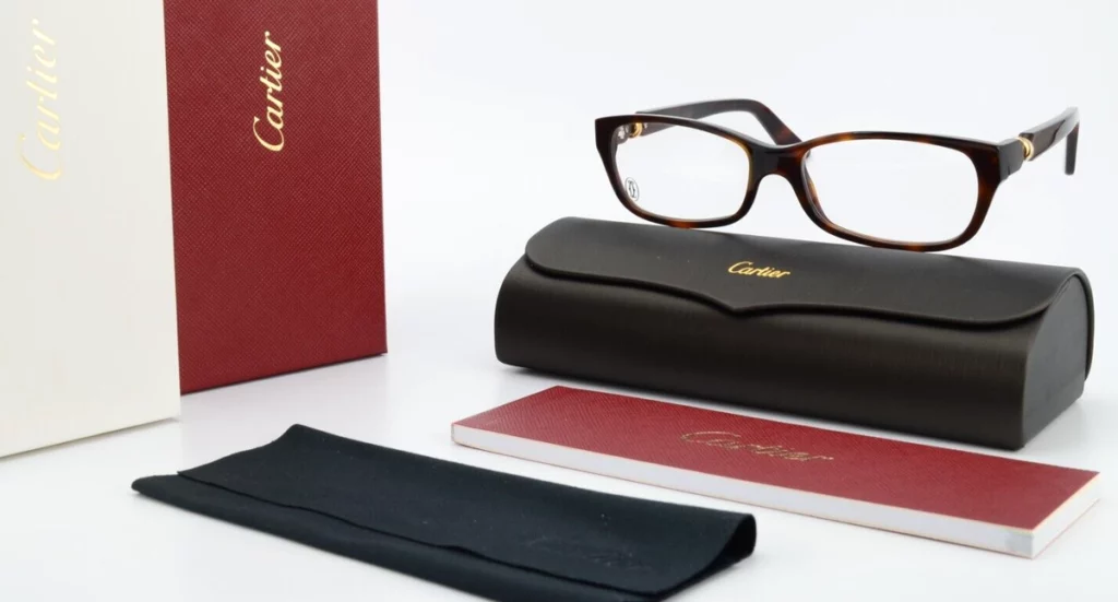 Cartier eyeglasses with case & microfiber