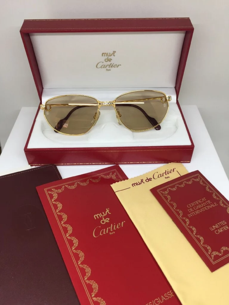 Cartier Panthere Vindsor Gold sunglasses 1980s