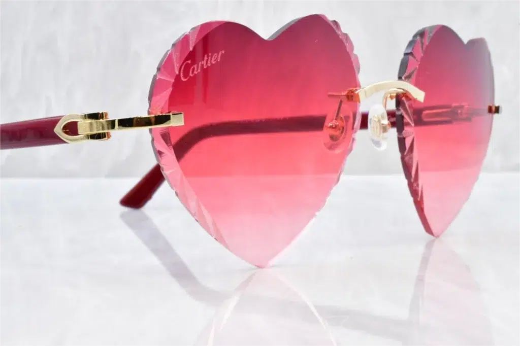 Cartier C Decor rimless heart-shaped glasses