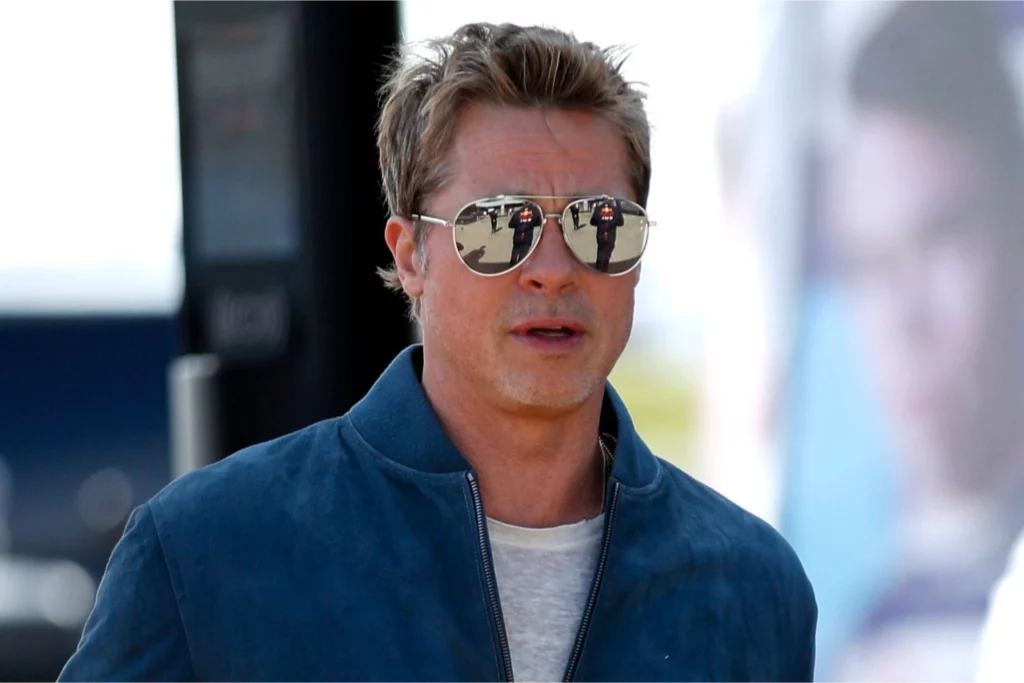 Brad Pitt aviator sunglasses