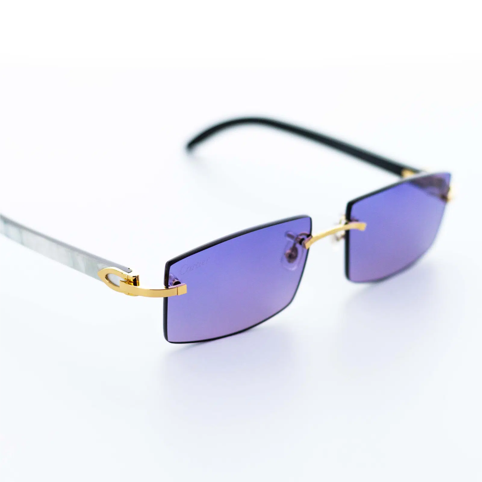 Cartier glasses with purple lenses